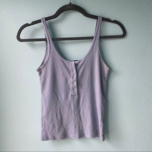 Brandy Melville Periwinkle Ribbed Tank Top